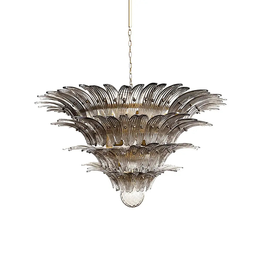 Palmette Murano Smoked Glass Chandelier