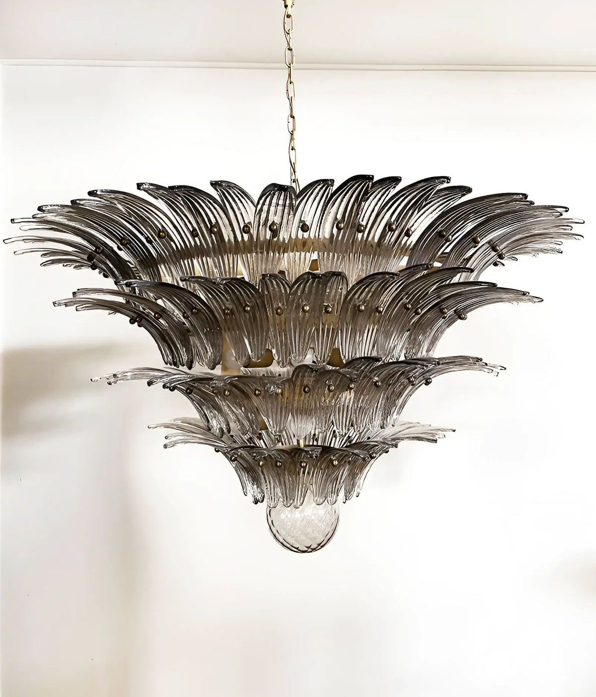 Palmette Murano Smoked Glass Chandelier