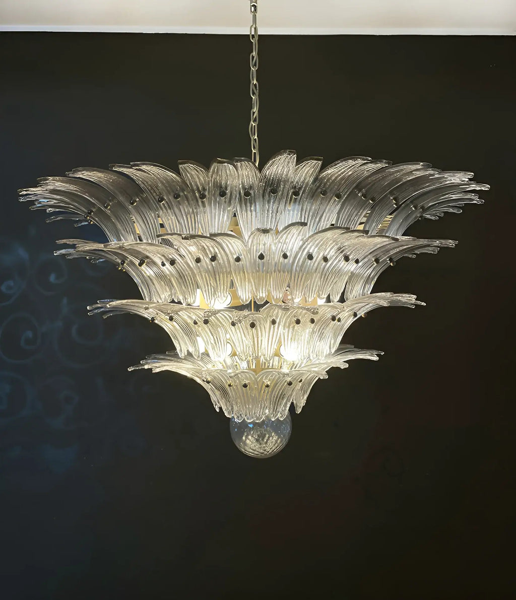 Palmette Murano Smoked Glass Chandelier