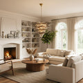 Palmette Murano Smoked Glass Chandelier