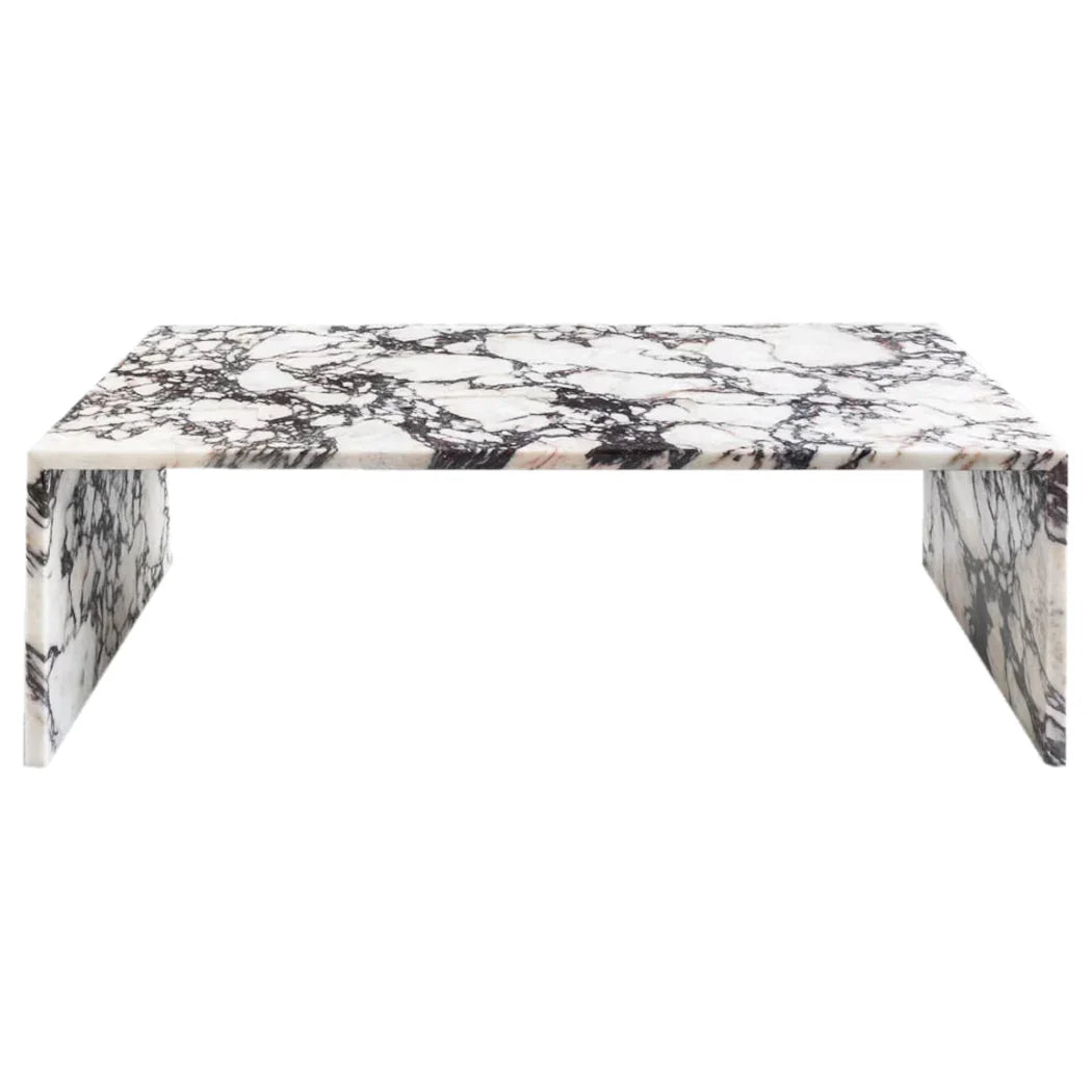 Calacatta Viola Marble Plain Design Modern Coffee Table - Polished Finish 20x36x12