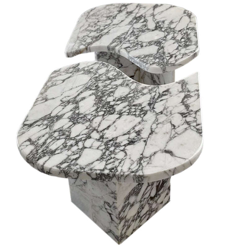 Calacatta Viola Marble Designer Coffee Table - Polished Set of 2